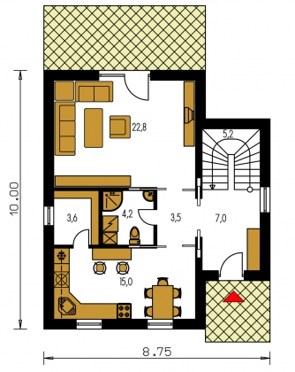 Plano de planta de la planta baja - PREMIER 67